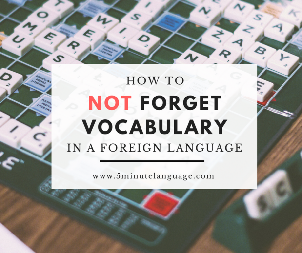 how to not forget vocabulary in a foreign language